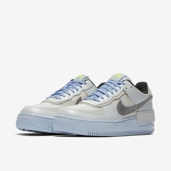 Nike Air Force 1 Shadow - Női Utcai Cipő - Platina/Világos/Kék/Szürke